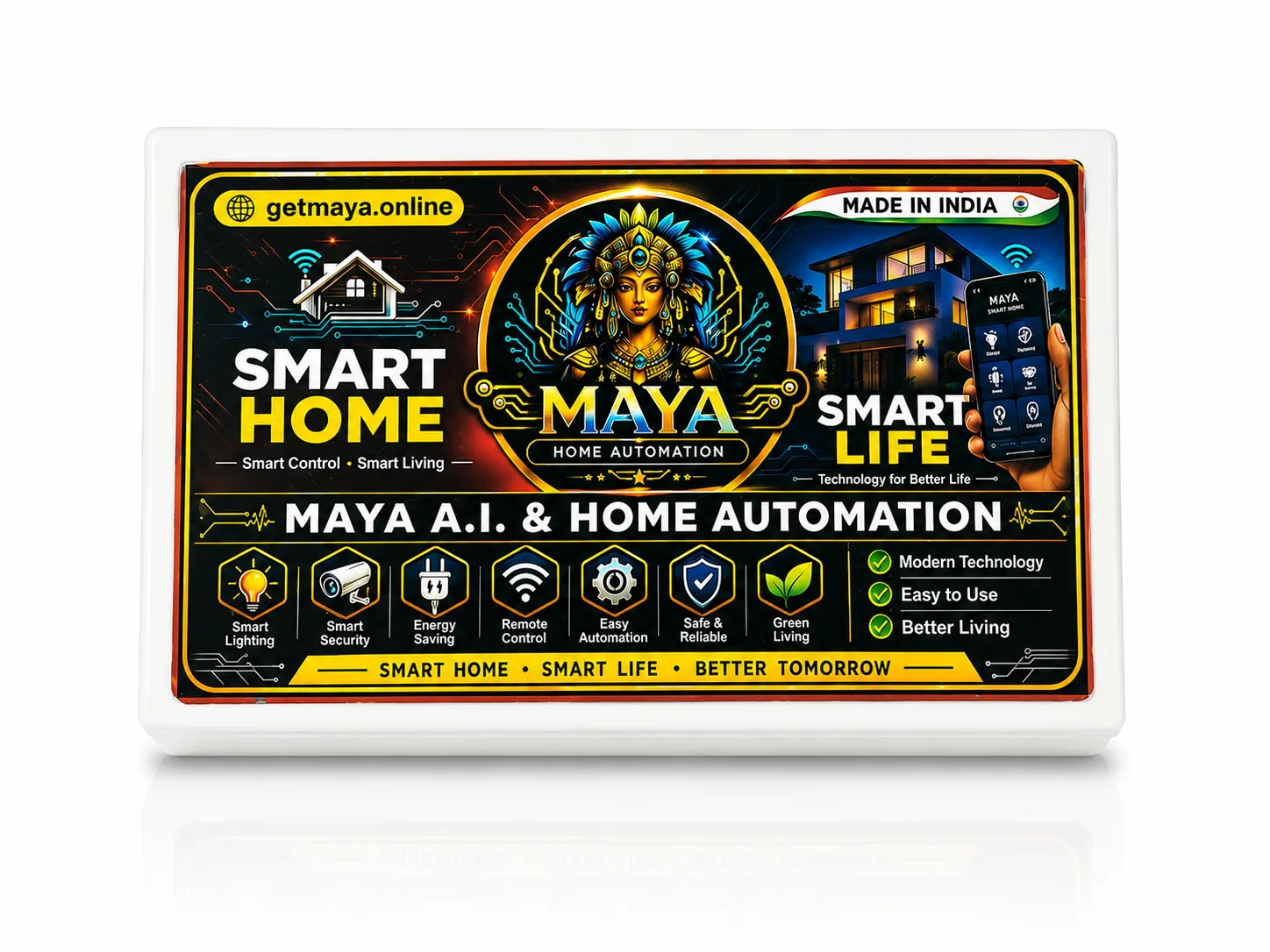 Maya Home Box on the wall